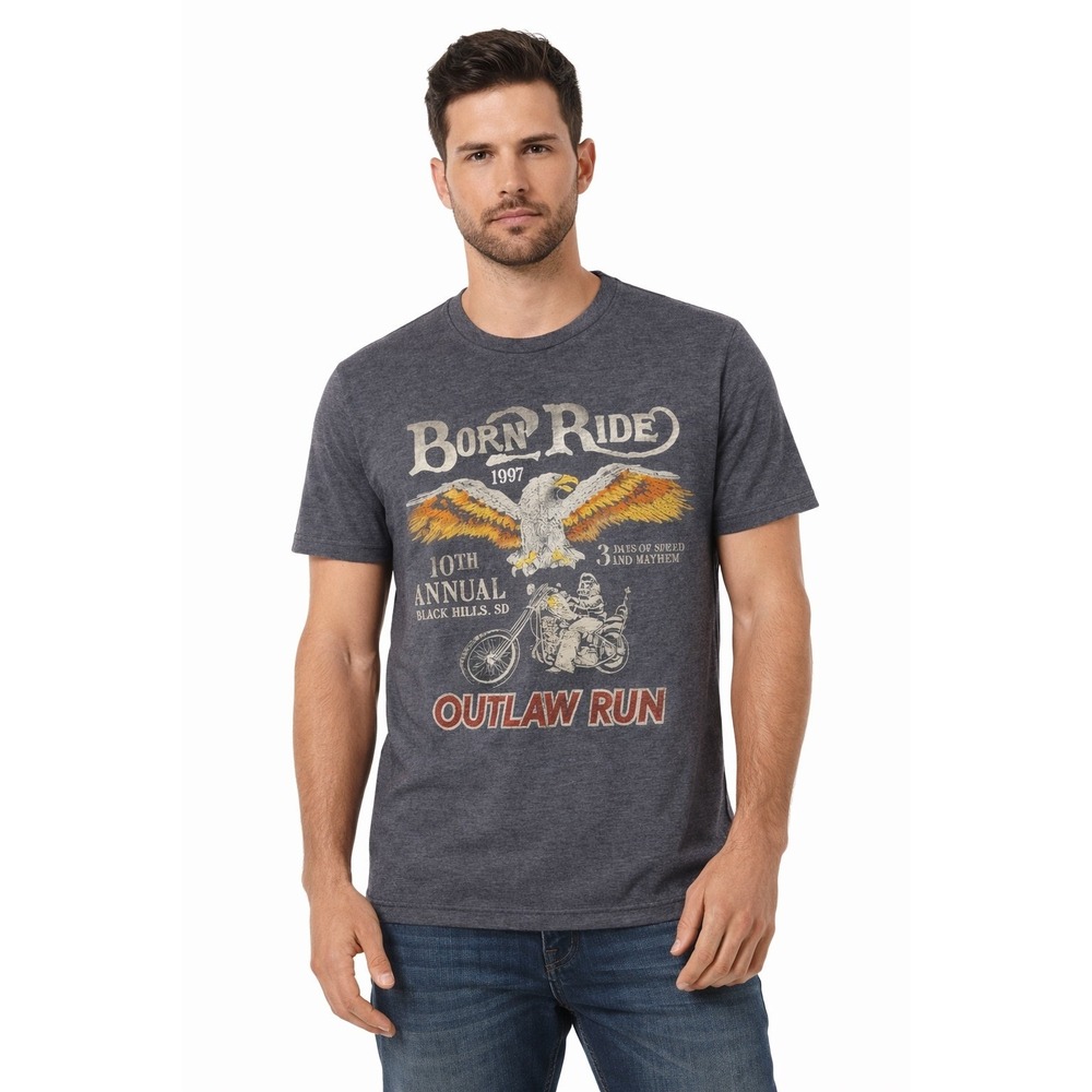 Lucky Brand Born Ride Outlaw Run Graphic T-Shirt Men's Large‎ L NWT